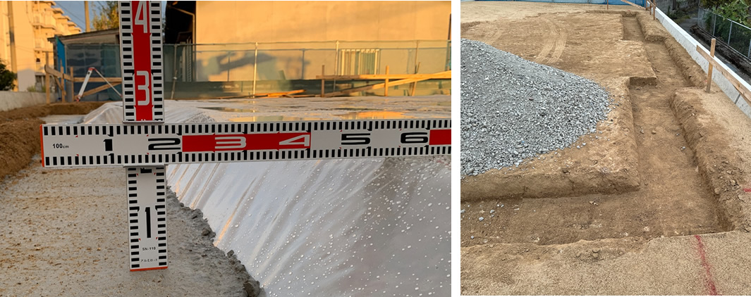 基礎工事（形状検査）